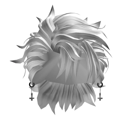 Anime Punk Messy Hair (White)