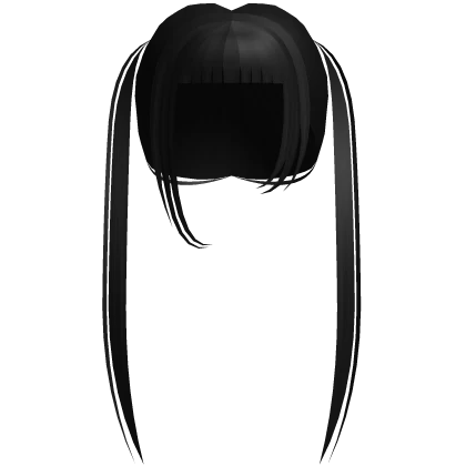 cute kawaii emo long gothic pigtails in black 