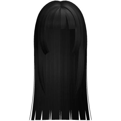 ♡ : long hime doll hair in black
