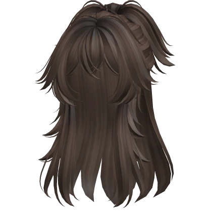 Y2K Rockstar Half Up Spikey Hair (Brown)