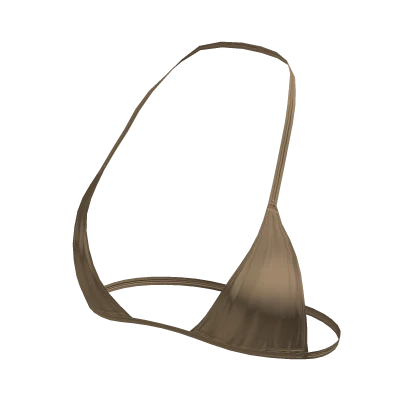 ⨾ Y2K Beige String Tied Bikini Top
