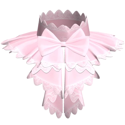 Ruffled Collar Pink Necklace Kawaii Lace Choker