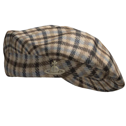 💫Cute & Trendy Cream Plaid Y2K Emo Vivi Beret💫