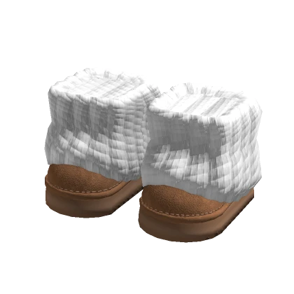 Fluffy boots w leg warmers / brown