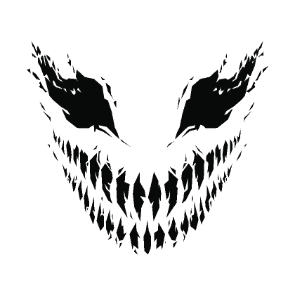 Scary Black Demon Dark Smile [ face Mask ]