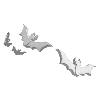 Spooky Bat Swarm Halloween Hair Clips White