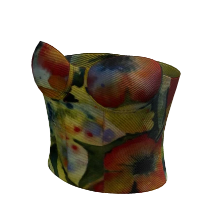 Y2K ☆ green floral corset