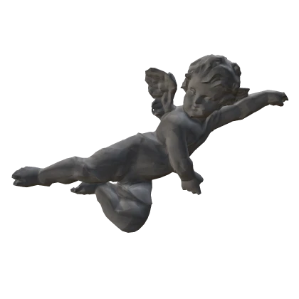 Left Cupid Stone Statue