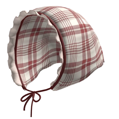 igari cottagecore red plaid ruffled bandana