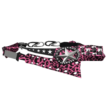 Y2K Gyaru McBling Dia Rhinestone Pink Leopard 3.0