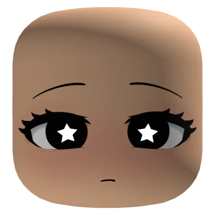 Cute Face w/ Glowing Stars in Black Eyes - Light