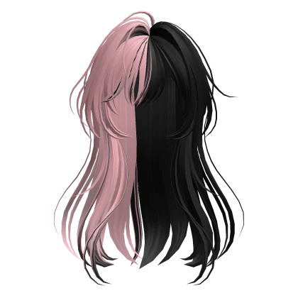 Black&Pink Anime Straight Hair