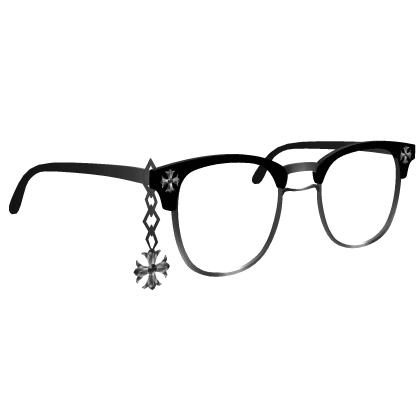 Black Y2K Chrome Hearts Glasses