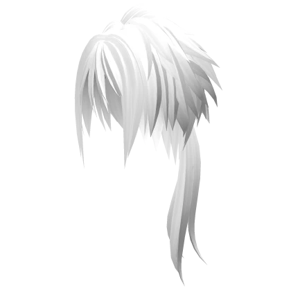 Messy Samurai Boy Ponytail (White)