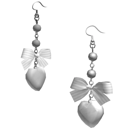🍀Kawaii Pearl Heart Earrings (White)