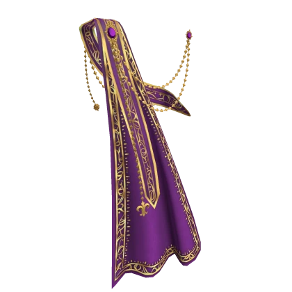 1.0 Royal sash with cape - purple/gold
