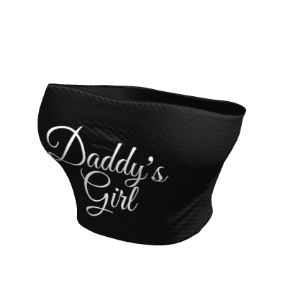 Y2K Daddy's Girl Tube Top | Black