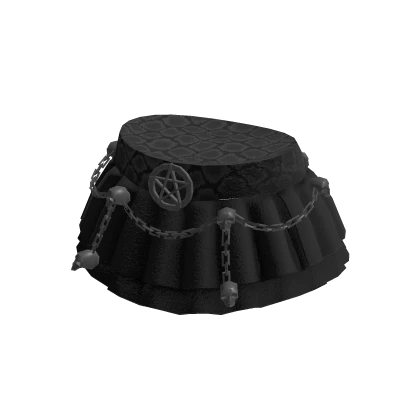 Goth Chain Skull Skirt (Black)