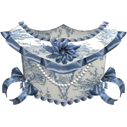 Blue Lace Victorian Rococo Regency Corset Top