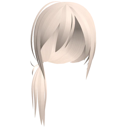 horror protagonist low side ponytail blonde