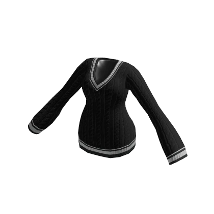 V Neck Sweater Black