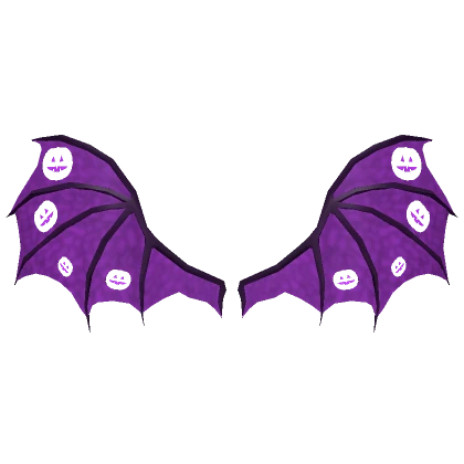 Purple Halloween Pumpkin Wings