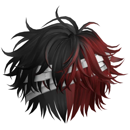 Black&Red Messy Bandaged Hair