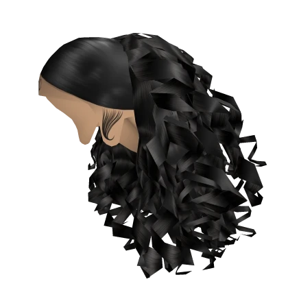 Curly Sleek Middle Part [Black]