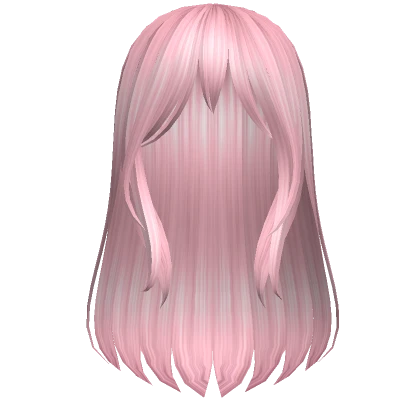 Long Pink Anime Hair