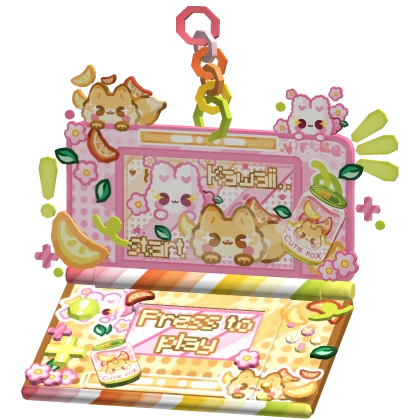 Decora Tropical Kawaii Cute Pink Game w Animals