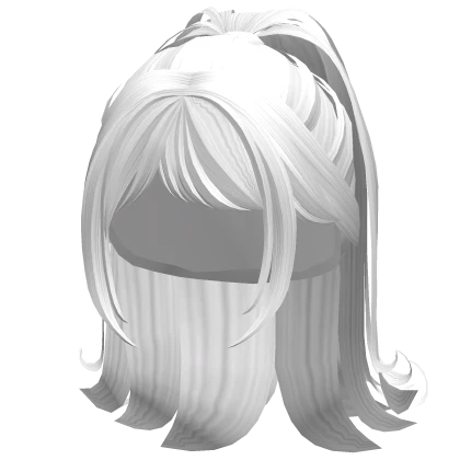Preppy Anime Swirly Ponytail (White)