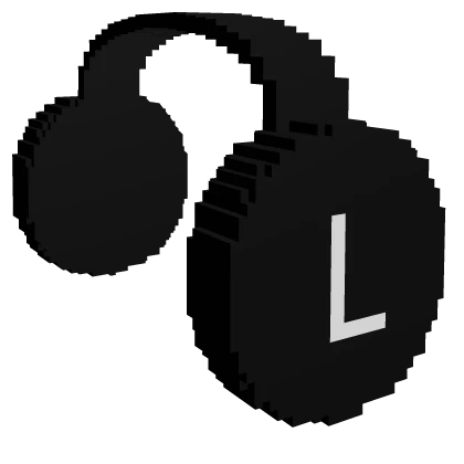 8 bit Black Clockwork headphones