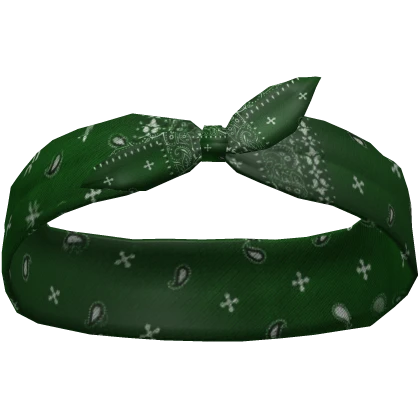 Green Tied Bandana Headscarf V2
