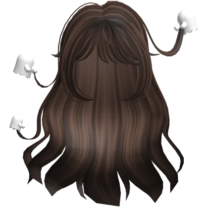 boo! dark brown ghost halloween cutesy long hair