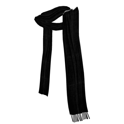 Long Winter Cozy Black Scarf