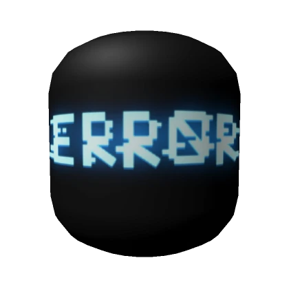 Neon Error Glitch Mask - Blue