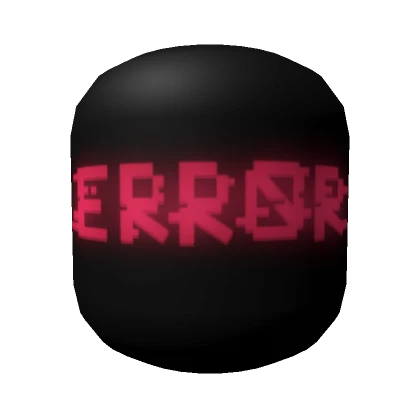 Neon Error Glitch Mask - Red