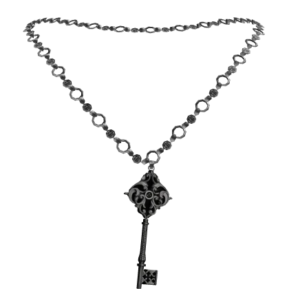 Chrome Sterling Silver Key Chain Necklace 3.0