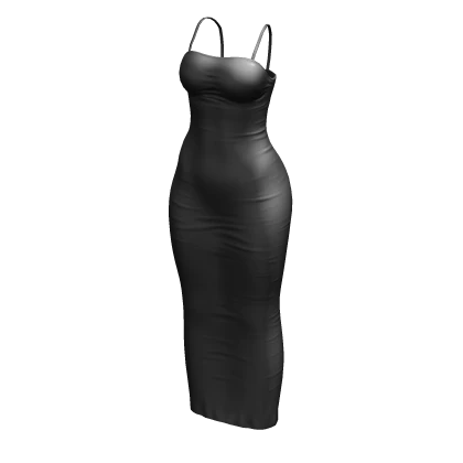 Slip Dress Silver Long Baddie Tight Chibi Chic Y2K