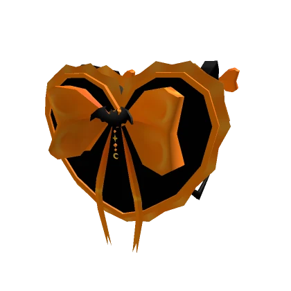 Black And Orange Heart Backpack / 3.0