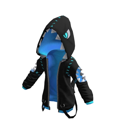 Shark Bite Hoodie Blue