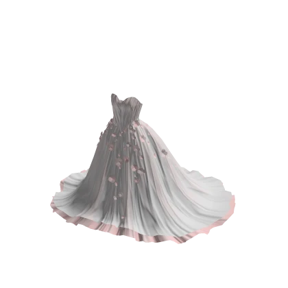 White Spring Blossom Gown