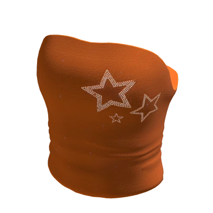 Y2k Star Tube Top - Orange
