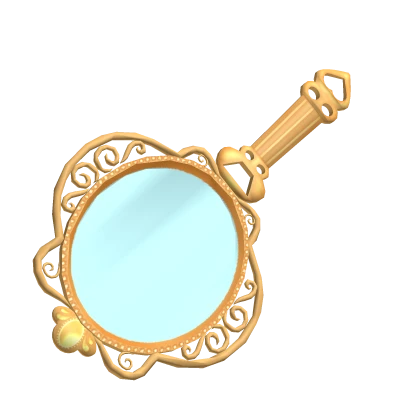 Holdable Vintage Gold Princess Mirror