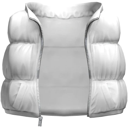 Puffer Vest White Alaska Jacket Cleezy Y2K 1.0