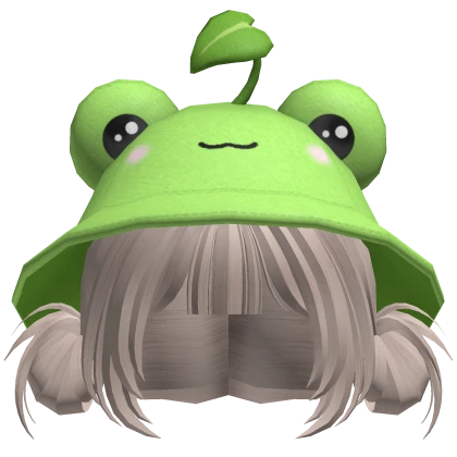 Frog Hat Pigtail Hair 🐸