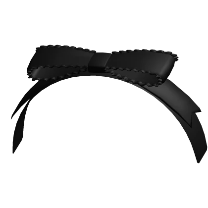  ♡ : kawaii ruffled black doll bow headband