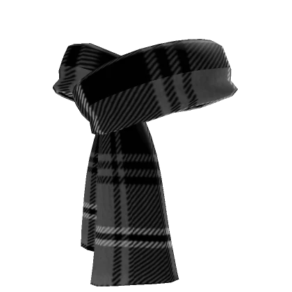 Black Plaid Scarf