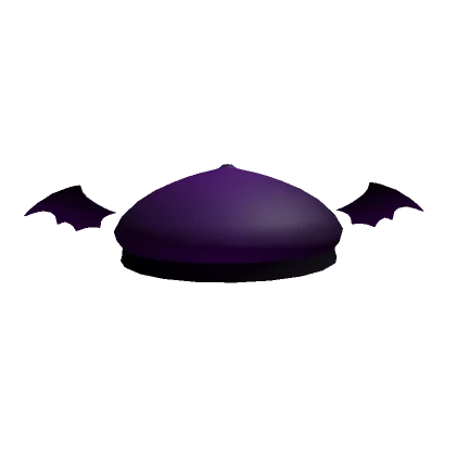 Bat Beret Purple and Black