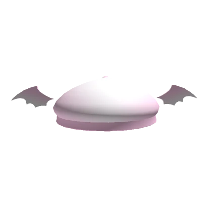 Bat Beret Pink and White